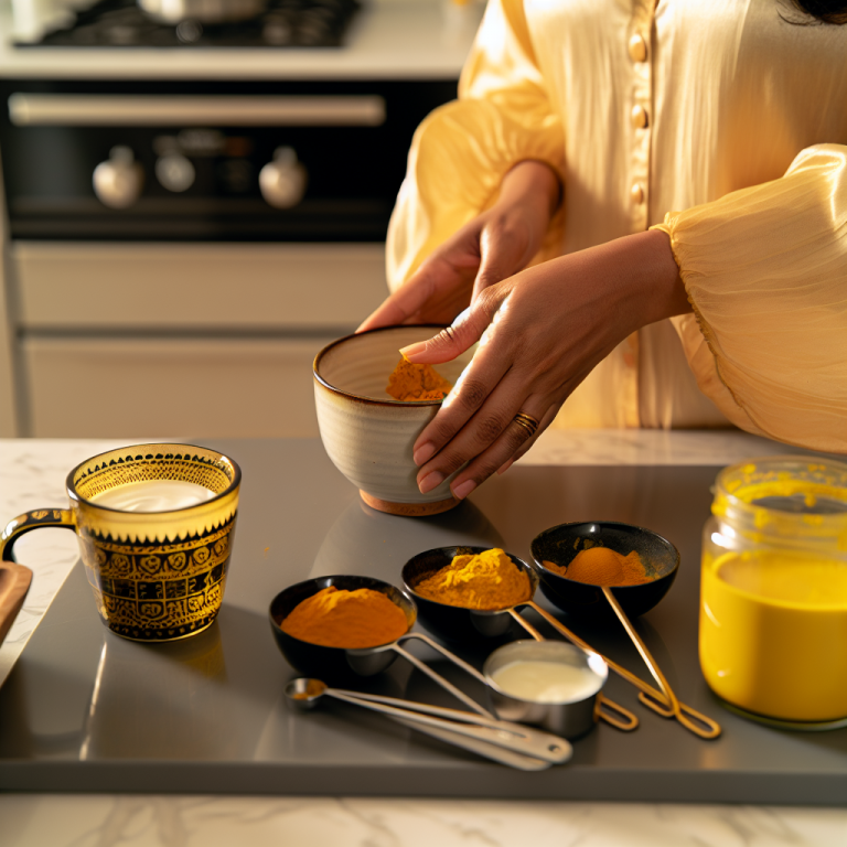 Evde zerdeçal maskesi ve zerdeçal içeceği