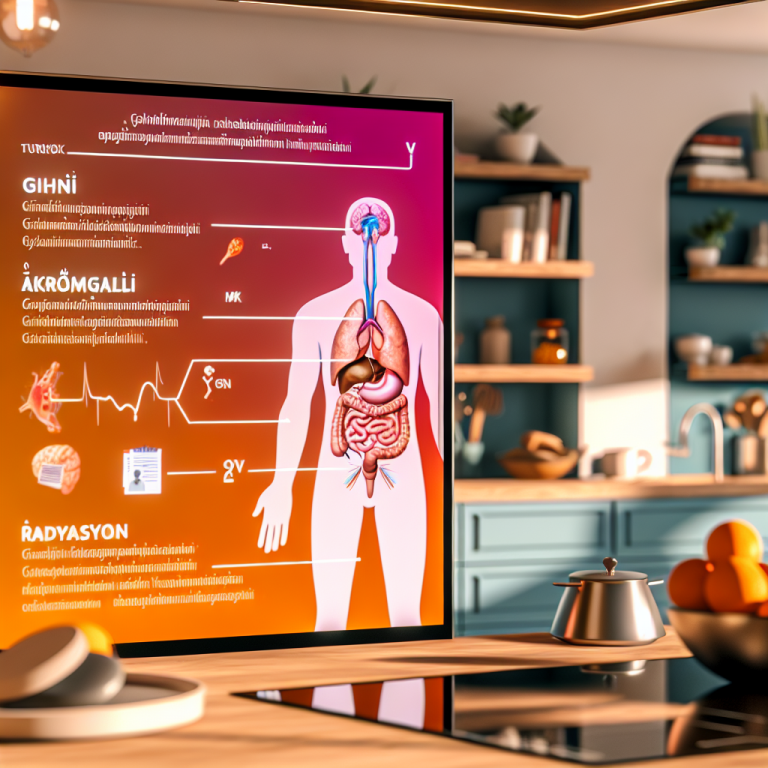 Hipofiz, gigantizm ve akromegali infografiği