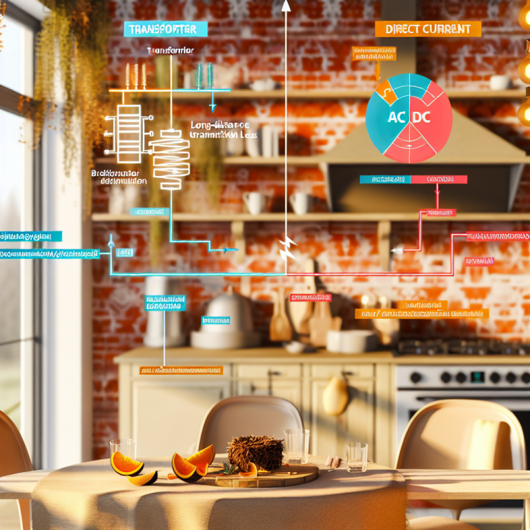 AC ve DC farkı şeması, alternatif akım ve doğru akımın karşılaştırması