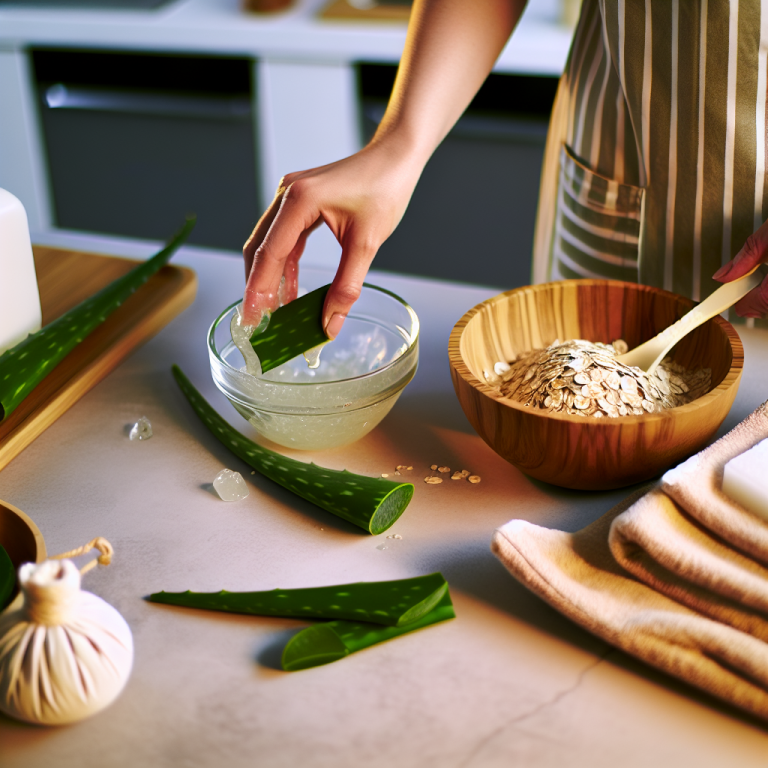 Aloe vera ve yulaf banyosu kurdeşen doğal tedavi