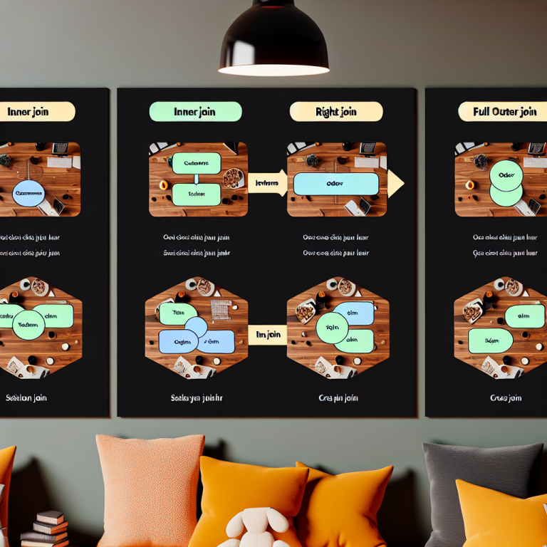 JOIN türleri infografik - INNER, LEFT, RIGHT, FULL örnekleri
