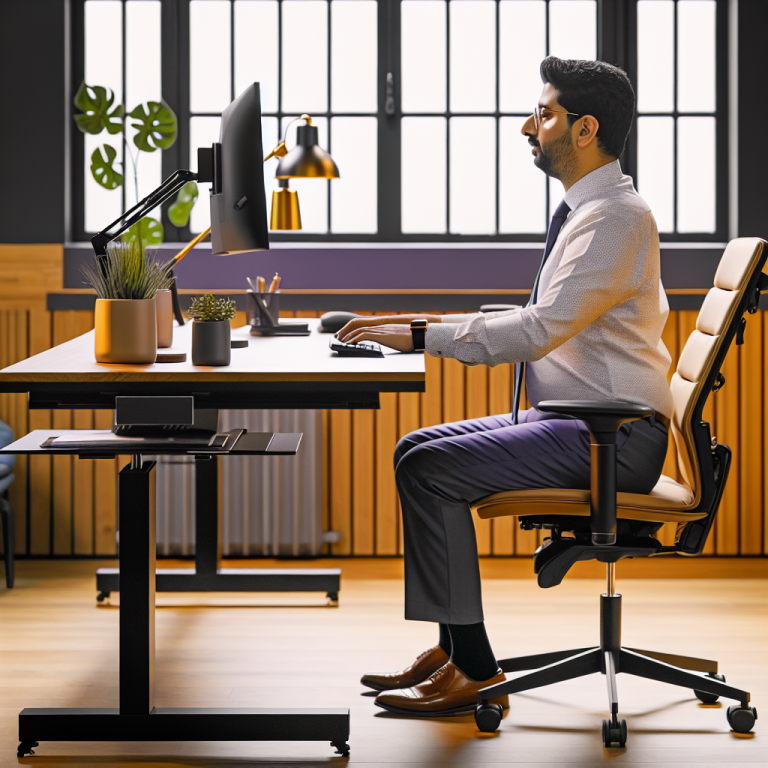 Ofiste doğru duruş ve ergonomik çalışma istasyonu