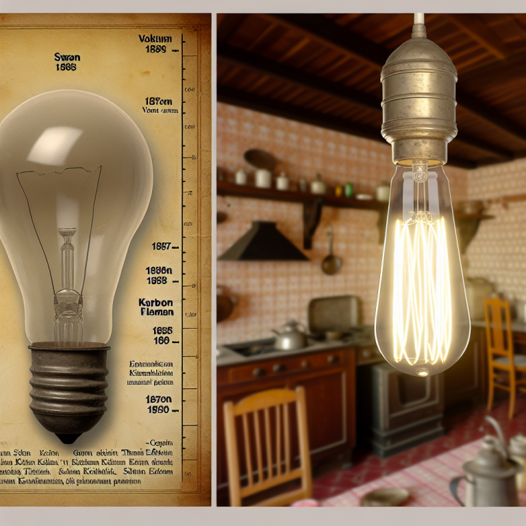 Swan ve Edison ampul karşılaştırması, karbon flaman farkları