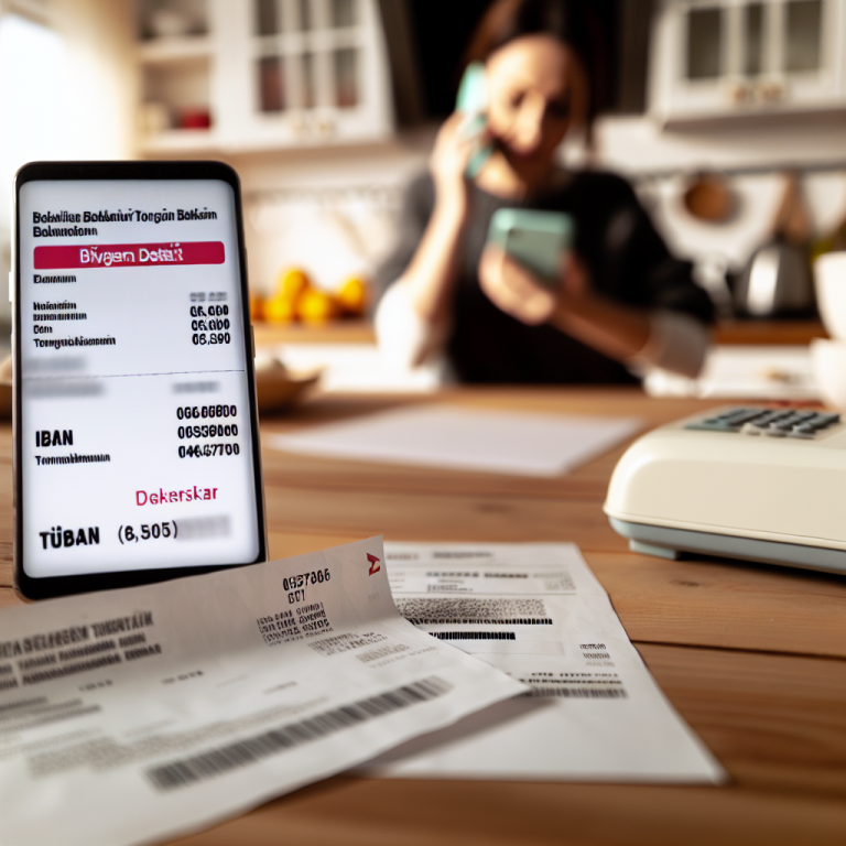 Telefon ve dekont görseli - yanlış hesaba havale